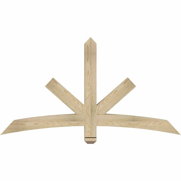 Ekena Millwork Alberta Rough Sawn Timber Gable Bracket, Douglas Fir, 60"W x 32"H x 4"D x 4"F, 13/12 Pitch GBW060X32X0404ALB00RDF - main
